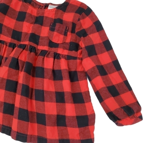 Carter's 2T Toddlers Girls Buffalo Plaid Top - Picture 2 of 6